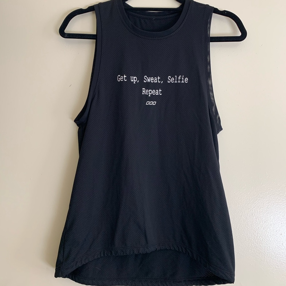 Get Up, Sweat, Selfie, Repeat Workout Tank Top